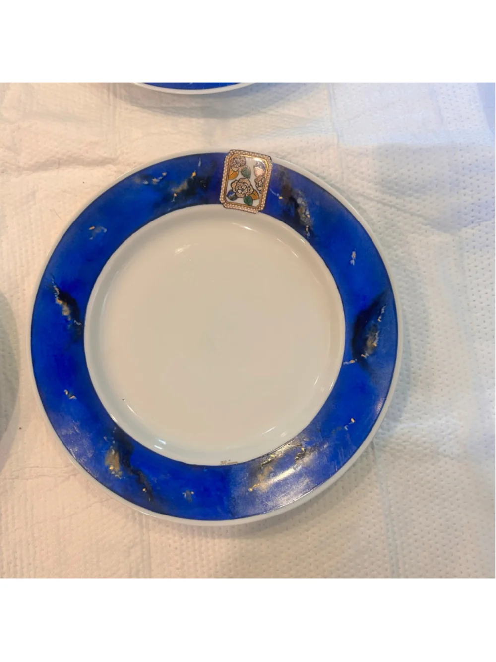 Haviland Limoges France Hand-Painted Dinnerware Set 4 Signed Leone Embossed
